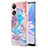 Custodia Silicone Gel Morbida Fantasia Modello Cover YB3 per Oppo A58 5G Blu