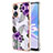 Custodia Silicone Gel Morbida Fantasia Modello Cover YB3 per Oppo A58 5G Viola