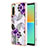 Custodia Silicone Gel Morbida Fantasia Modello Cover YB4 per Sony Xperia 10 IV Viola