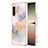 Custodia Silicone Gel Morbida Fantasia Modello Cover YB4 per Sony Xperia 5 IV Lavanda
