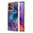 Custodia Silicone Gel Morbida Fantasia Modello Cover YB7 per Motorola Moto G84 5G Viola