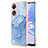 Custodia Silicone Gel Morbida Fantasia Modello Cover YB7 per Oppo A58 5G Blu