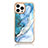 Custodia Silicone Gel Morbida Fantasia Modello Cover YJ1 per Apple iPhone 13 Pro Blu