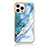 Custodia Silicone Gel Morbida Fantasia Modello Cover YJ1 per Apple iPhone 13 Pro Max Blu