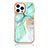 Custodia Silicone Gel Morbida Fantasia Modello Cover YJ1 per Apple iPhone 13 Pro Verde