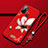 Custodia Silicone Gel Morbida Fiori Cover A01 per Oppo A53 Rosso Rosa
