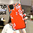 Custodia Silicone Gel Morbida Fiori Cover H05 per Apple iPhone 11 Pro Arancione
