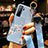 Custodia Silicone Gel Morbida Fiori Cover K01 per Huawei Nova 7 SE 5G Cielo Blu