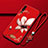 Custodia Silicone Gel Morbida Fiori Cover K01 per Huawei P30 Rosso