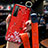 Custodia Silicone Gel Morbida Fiori Cover K01 per Huawei P40 Lite 5G Rosso