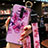 Custodia Silicone Gel Morbida Fiori Cover K01 per Xiaomi Redmi Note 8 Pro Viola