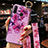 Custodia Silicone Gel Morbida Fiori Cover K02 per Huawei Honor 20 Lite Viola