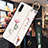 Custodia Silicone Gel Morbida Fiori Cover K02 per Xiaomi Mi A3 Rosa