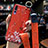 Custodia Silicone Gel Morbida Fiori Cover K03 per Huawei P20 Pro Rosso