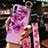 Custodia Silicone Gel Morbida Fiori Cover K03 per Huawei P20 Pro Viola