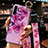 Custodia Silicone Gel Morbida Fiori Cover K04 per Huawei P30 Pro Viola