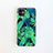 Custodia Silicone Gel Morbida Fiori Cover per Apple iPhone 11 Verde
