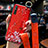 Custodia Silicone Gel Morbida Fiori Cover per Huawei Enjoy 10S Rosso