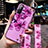 Custodia Silicone Gel Morbida Fiori Cover per Huawei Enjoy 20 Pro 5G Viola