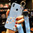 Custodia Silicone Gel Morbida Fiori Cover per Huawei Honor 10 Lite Cielo Blu