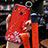 Custodia Silicone Gel Morbida Fiori Cover per Huawei Honor 10 Lite Rosso