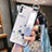 Custodia Silicone Gel Morbida Fiori Cover per Huawei Honor X10 5G Bianco