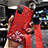 Custodia Silicone Gel Morbida Fiori Cover per Huawei Honor X10 Max 5G Rosso