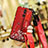 Custodia Silicone Gel Morbida Fiori Cover per Huawei Mate 20 Lite Rosso
