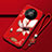 Custodia Silicone Gel Morbida Fiori Cover per Huawei Mate 40 Pro+ Plus Rosso Rosa