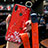 Custodia Silicone Gel Morbida Fiori Cover per Huawei P Smart Z Rosso