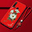 Custodia Silicone Gel Morbida Fiori Cover per Huawei P20 Lite (2019) Rosso