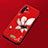 Custodia Silicone Gel Morbida Fiori Cover per Huawei P30 Pro New Edition Rosso
