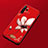 Custodia Silicone Gel Morbida Fiori Cover per Huawei P30 Pro Rosso