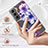 Custodia Silicone Gel Morbida Fiori Cover per Samsung Galaxy S21 Plus 5G