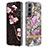 Custodia Silicone Gel Morbida Fiori Cover per Samsung Galaxy S21 Plus 5G Viola