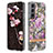 Custodia Silicone Gel Morbida Fiori Cover per Samsung Galaxy S22 5G Viola