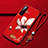 Custodia Silicone Gel Morbida Fiori Cover per Vivo X50 5G Rosso Rosa
