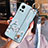 Custodia Silicone Gel Morbida Fiori Cover per Vivo X60 5G Azzurro