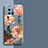 Custodia Silicone Gel Morbida Fiori Cover per Vivo X80 Pro 5G Multicolore