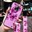 Custodia Silicone Gel Morbida Fiori Cover per Xiaomi Redmi 10X 5G Viola