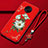 Custodia Silicone Gel Morbida Fiori Cover per Xiaomi Redmi K30 Pro Zoom Rosso