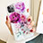 Custodia Silicone Gel Morbida Fiori Cover S01 per Apple iPhone 11 Pro Max Viola