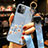Custodia Silicone Gel Morbida Fiori Cover S01 per Apple iPhone 12 Pro Max Azzurro