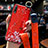 Custodia Silicone Gel Morbida Fiori Cover S01 per Huawei Enjoy 10 Rosso