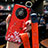 Custodia Silicone Gel Morbida Fiori Cover S01 per Huawei Mate 40 Pro+ Plus Rosso