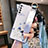 Custodia Silicone Gel Morbida Fiori Cover S01 per Huawei Nova 7 5G Bianco