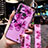 Custodia Silicone Gel Morbida Fiori Cover S01 per Huawei P20 Lite (2019) Viola