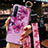 Custodia Silicone Gel Morbida Fiori Cover S01 per Oppo F15 Viola