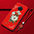 Custodia Silicone Gel Morbida Fiori Cover S01 per Vivo Nex 3 5G Rosso