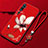Custodia Silicone Gel Morbida Fiori Cover S01 per Xiaomi Mi Note 10 Pro Rosso Rosa
